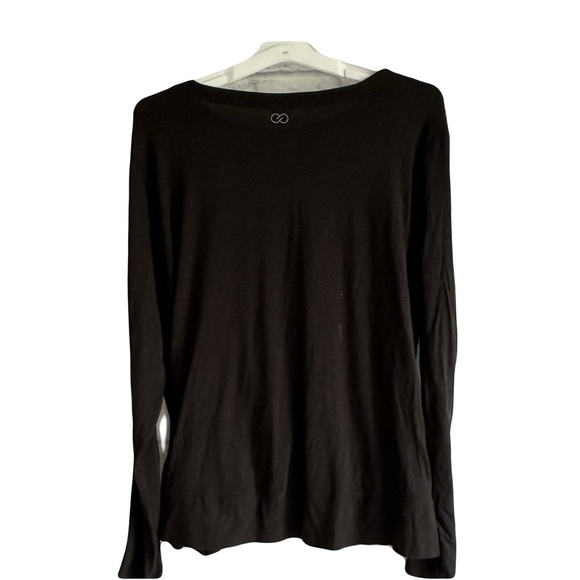 CALIA by Carrie underwood black cropped cinched front top 3 x - Picture 2 of 3